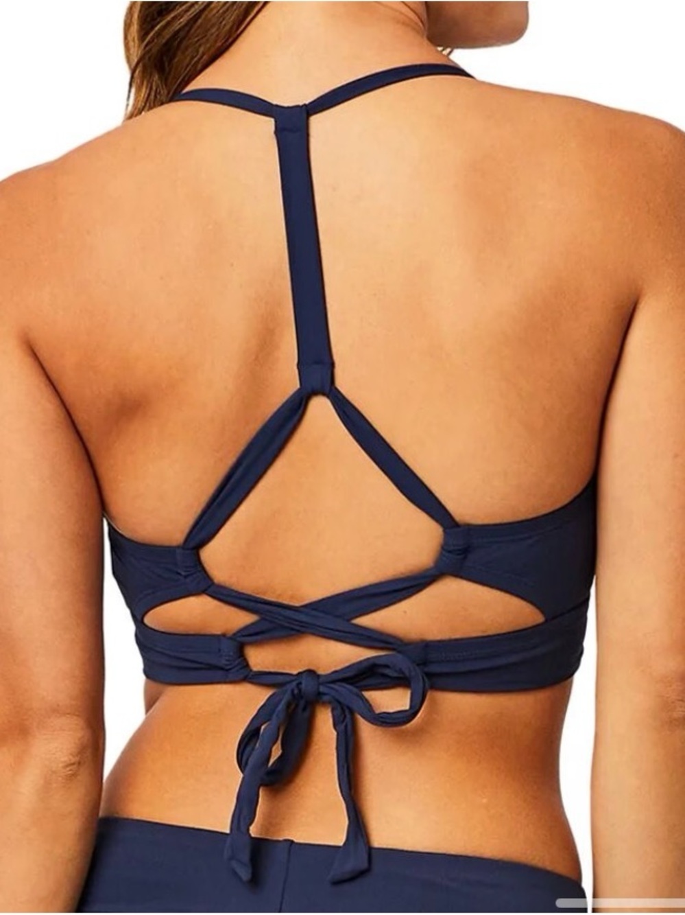 Carve Designs Dahlia Swim Top Bikini Top Swimsuit Navy XS